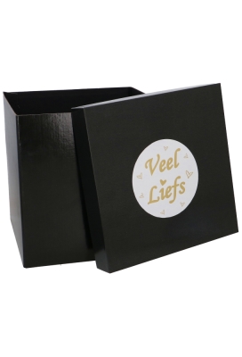 Sticker Veel liefst Wit Glans & Goud Mat 12cm 1stuks