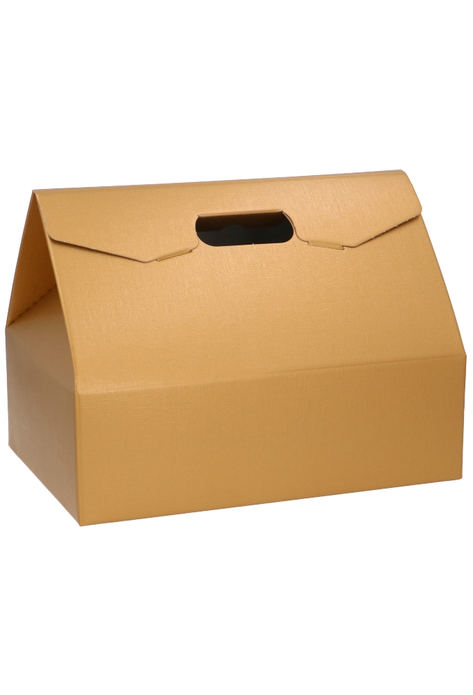 Geschenkdoos Draagbox Gold 33.5x23.5x25cm 30stuks