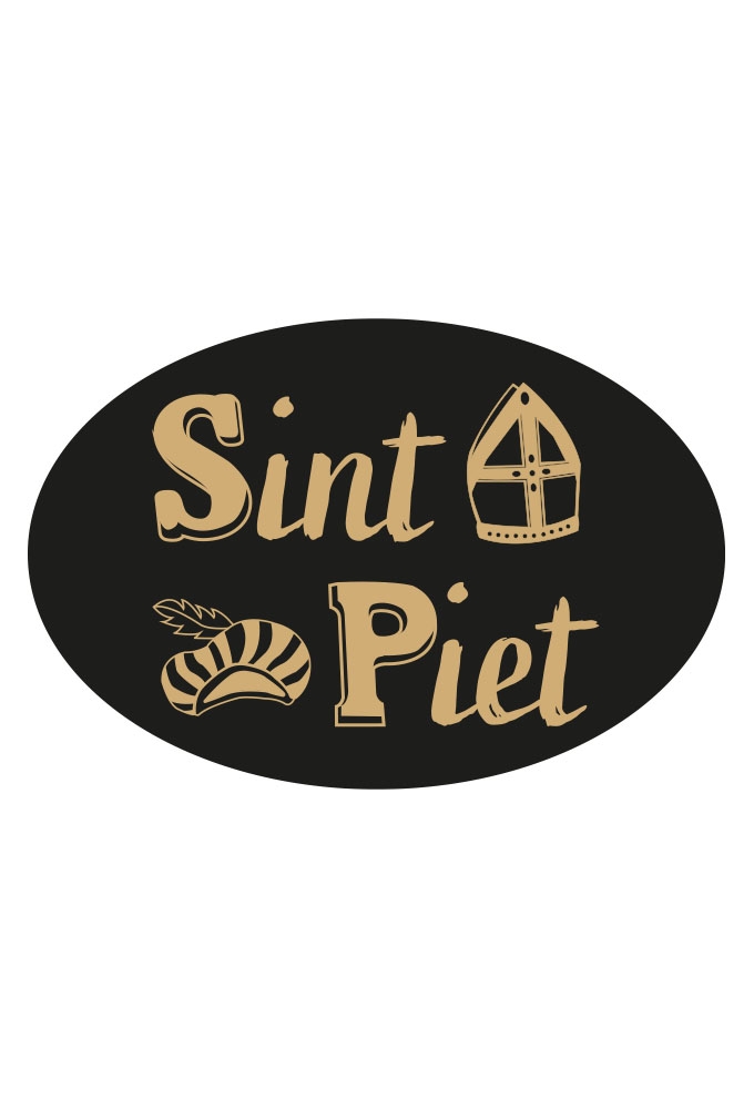 Etiketten Sint Piet Zwart 3.7x2.5cm 500stuks