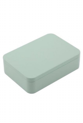 Blikken Uni Pastel Mint Groen Rechthoekig 14.2x10.1x3.1cm 12stuks