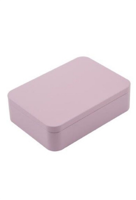 Blikken Uni Pastel Roze Rechthoekig 14.2x10.1x3.1cm 12stuks