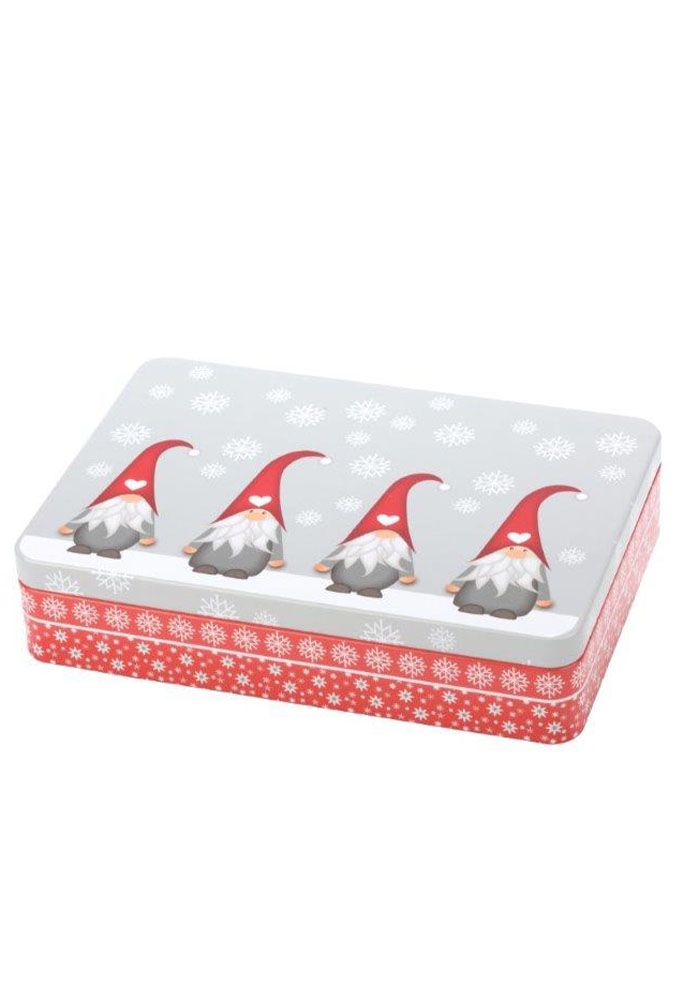 Blikken Kerstkabouter Rechthoekig 18.5x12.5x4cm 12stuks