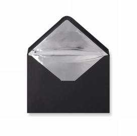 Luxe Enveloppen Dinant Zwart & Zilver 16.2x22.9cm 100stuks