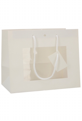 Kadotasjes Lenno Wit Koord Venster & Lintgleuf 24x14x19.5cm 12stuks
