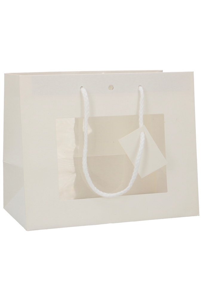 Kadotasjes Lenno Wit Koord Venster & Lintgleuf 24x14x19.5cm 12stuks