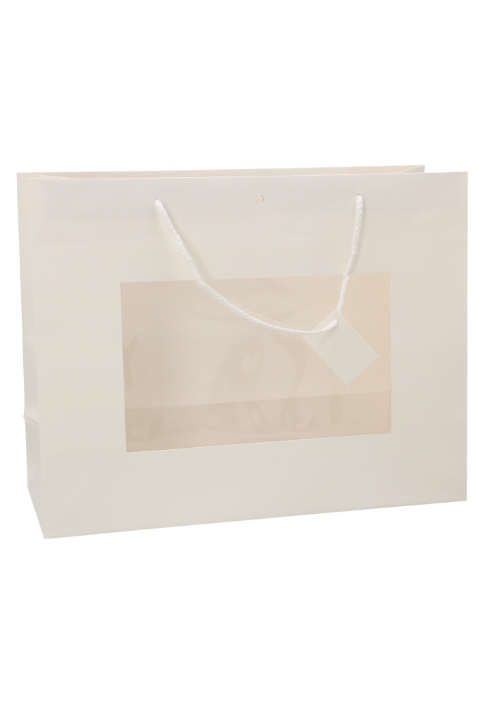 Kadotasjes Lenno Wit Koord Venster & Lintgleuf 40x15x31cm 12stuks