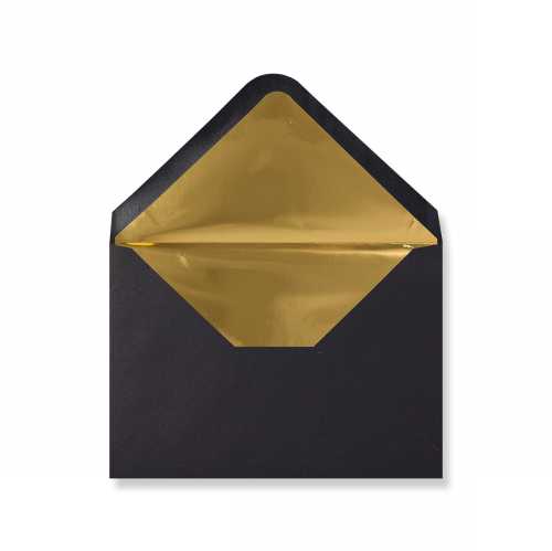 Luxe Enveloppen Dinant Zwart & Goud 11.4x16.2cm 100stuks