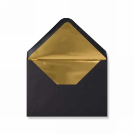 Luxe Enveloppen Dinant Zwart & Goud 11.4x16.2cm 100stuks