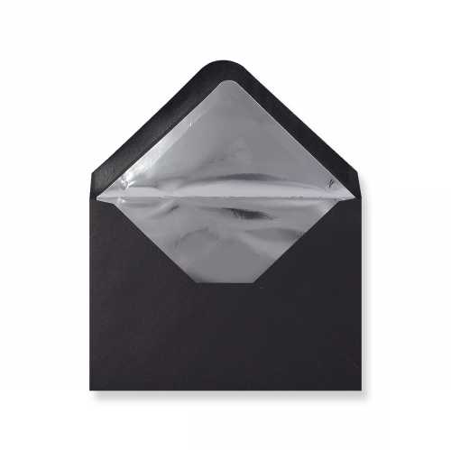 Luxe Enveloppen Dinant Zwart & Zilver 11.4x16.2cm 100stuks