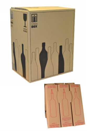 Wijn Verzendverpakking 6 fles 31.4x23.3x38cm Met inlay 15stuks