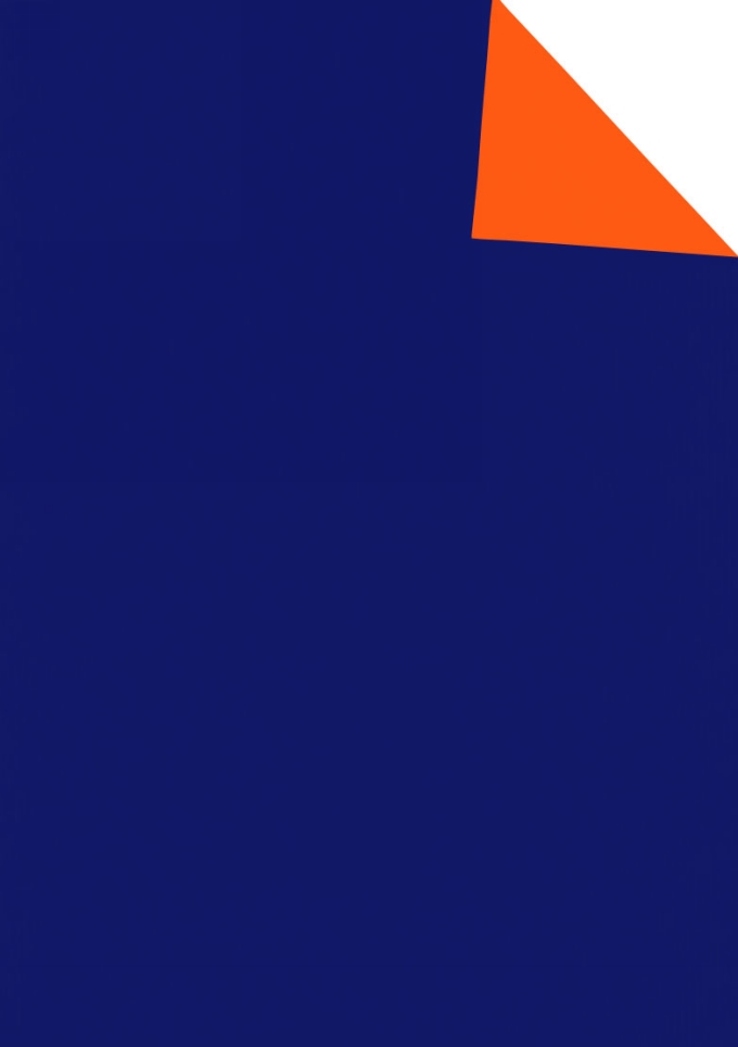 Luxe Kraft Dubbelzijdig Uni Royalblue & Oranje 70gr 60cm x 200meter