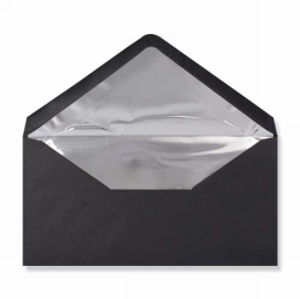 Luxe Enveloppen Dinant Zwart & Zilver 11x22cm 100stuks