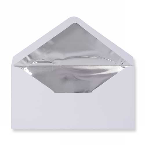 Luxe Enveloppen Dinant Wit & Zilver 11x22cm 100stuks