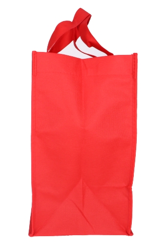 Kersttas Merry Christmas Nonwoven Bigshop Rood 40x20x35cm 10stuks