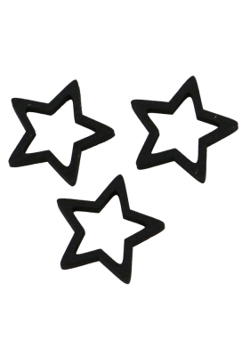 Houten Decoratie Stars Zwart 3cm 100stuks