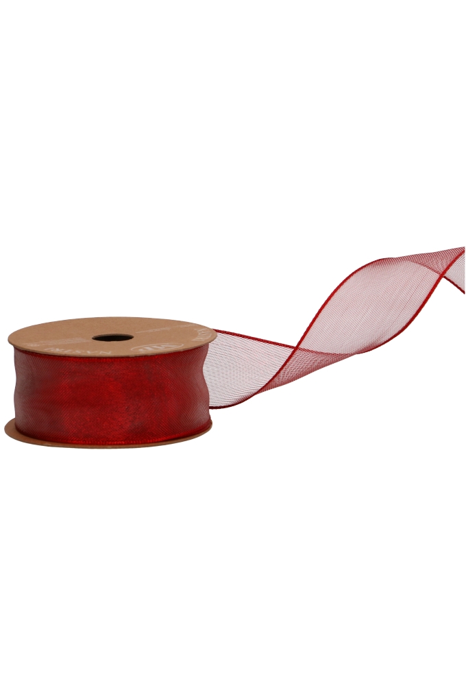 Kadolint Mat Metallic Gaas York & IJzerdraad Rood 40mm x 10meter