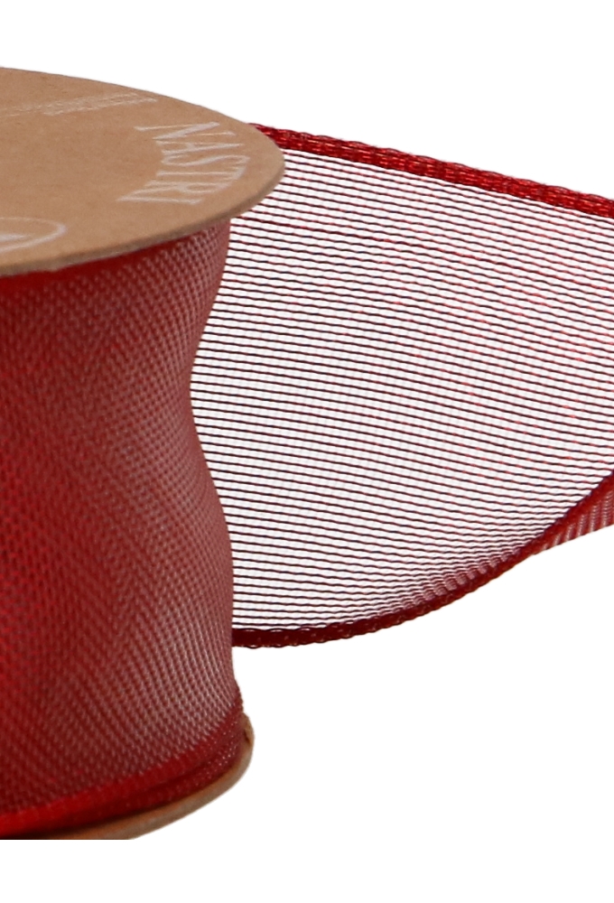 Kadolint Mat Metallic Gaas York & IJzerdraad Rood 40mm x 10meter