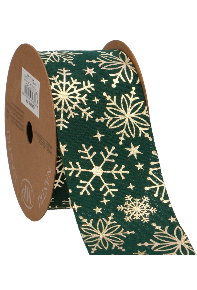 Luxe Kadolint Stof Green & Snow Gold 63mm x 10meter