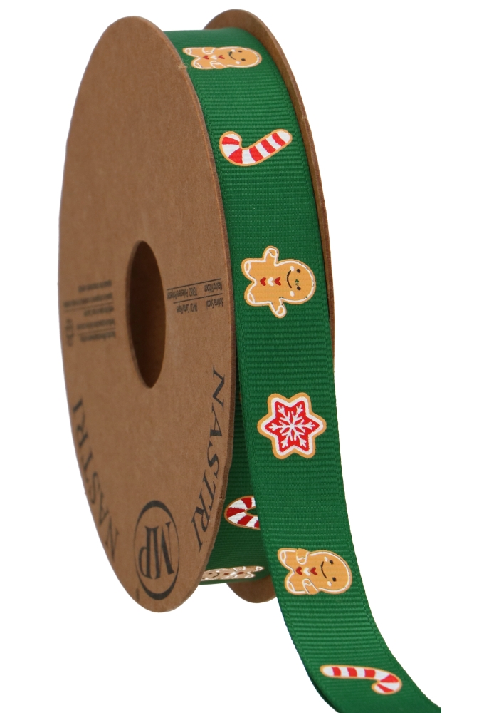 Kadolint Satijn Christmas Candy Groen 15mm x 10meter