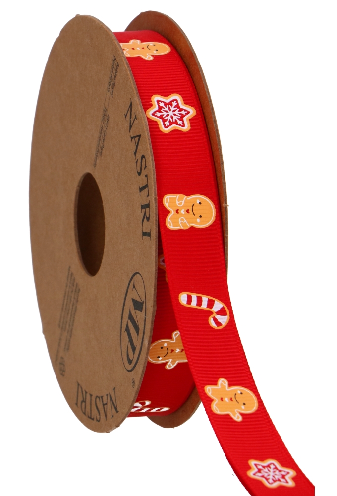 Kadolint Satijn Christmas Candy Rood 15mm x 10meter