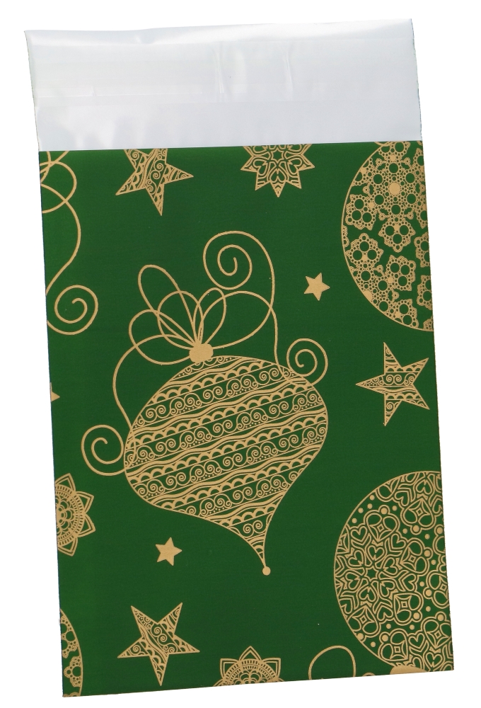 Kerstzakjes Folie Mita Plakstrip Kerst Magie Groen 10x13.5cm 100stuks