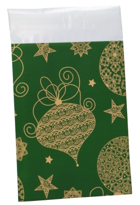 Kerstzakjes Folie Mita Plakstrip Kerst Magie Groen 10x13.5cm 100stuks