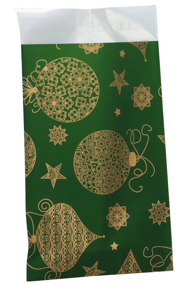 Kerstzakjes Folie Mita Plakstrip Kerst Magie Groen 12x18.5+3cm 100stuk