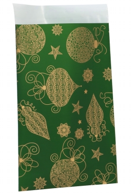Kerstzakjes Folie Mita Plakstrip Kerst Magie Groen 15x23.5+3cm 100stuk