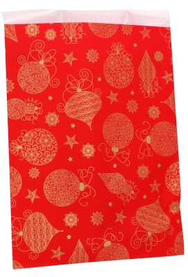 Kadozakjes Folie Mita Plakstrip Kerst Magie Rood 25x33.5+3cm 100stuks