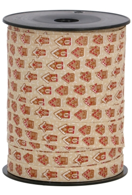 Kerst Krullint Koekhuisjes Beige 10mm x 250 meter OP IS OP Kerst Krullint Koekhuisjes Beige 10mm x 250 meter OP IS OP