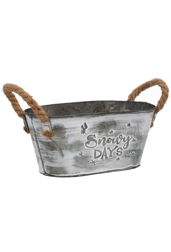 Zinken Emmertjes Snowy Days Met Jute Handgreep 20x11x9cm 1stuks