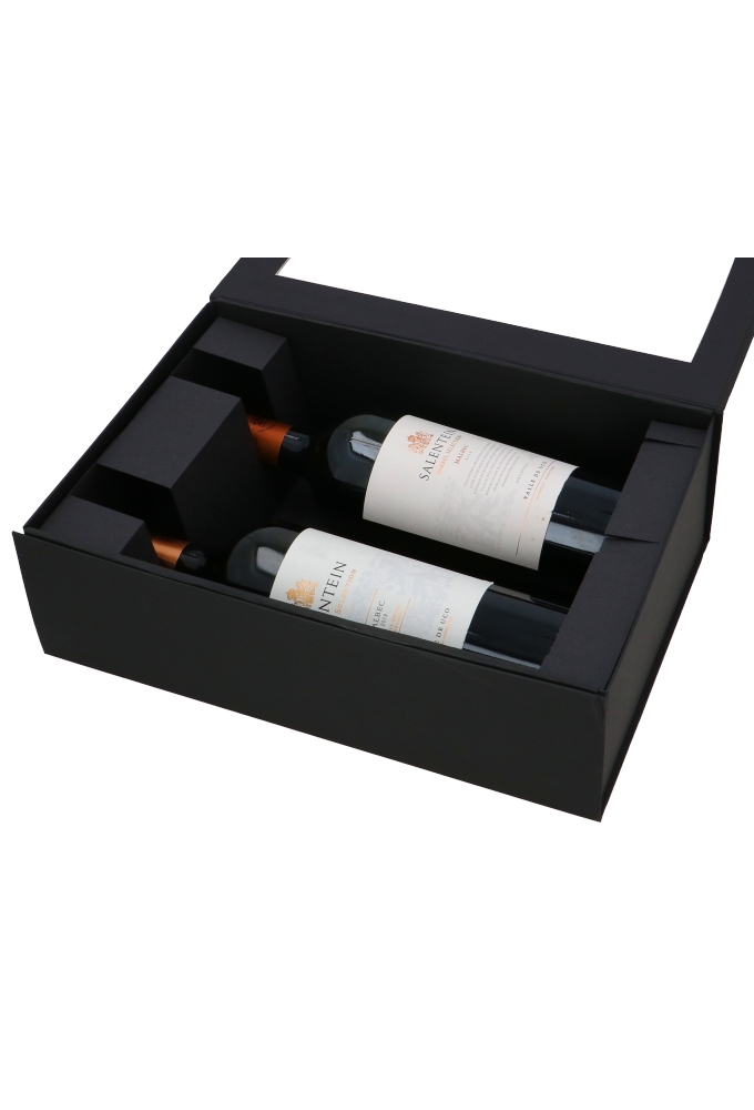 Wijn Magneetdozen New York FSC® Zwart Mat & Venster 33x22x10cm 25stuks