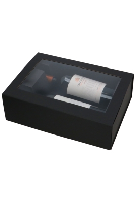 Wijn Magneetdozen New York FSC® Zwart Mat & Venster 33x22x10cm 25stuks