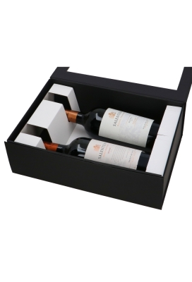 Wijn Magneetdozen New York FSC® Zwart Mat & Venster 33x22x10cm 25stuks