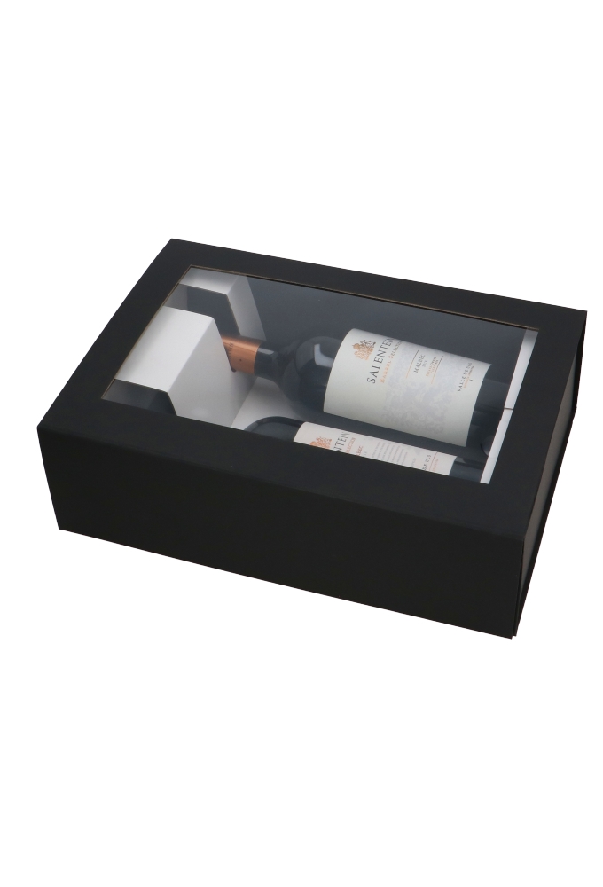 Wijn Magneetdozen New York FSC® Zwart Mat & Venster 33x22x10cm 25stuks