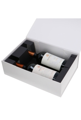 Wijn Magneetdozen New York FSC® Wit Mat 33x22x10cm Inlay voor 2fl 25st