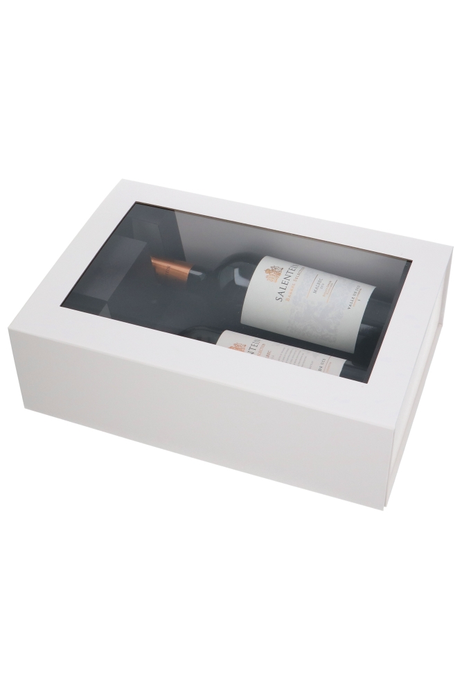 Wijn Magneetdozen New York FSC® Wit Mat & Venster 33x22x10cm 25 stuks