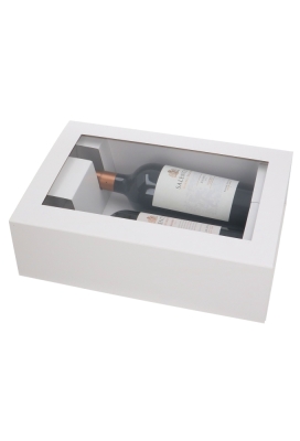 Wijn Magneetdozen New York FSC® Wit Mat & Venster 33x22x10cm 25 stuks