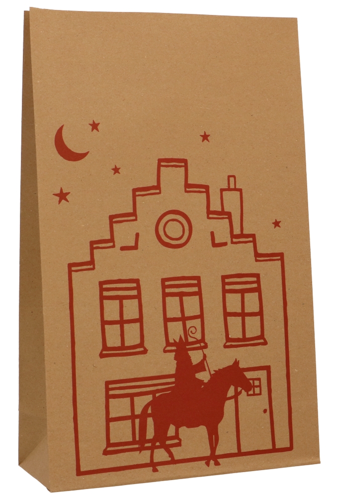 Sintzak Mijter Van Sinterklaas Huis 22x9x35cm 5stuks