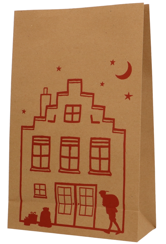 Sintzak Mijter Van Sinterklaas Huis 22x9x35cm 5stuks