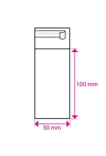 Cellofaan Zakjes Transparant Met Plakstrip 100x50mm 500stuks