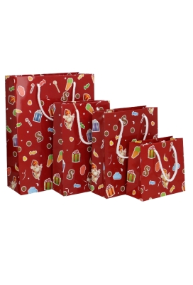 Luxe Sinttasjes Sint & Snoepgoed 16x7x15cm Glossy 170gr 10stuks