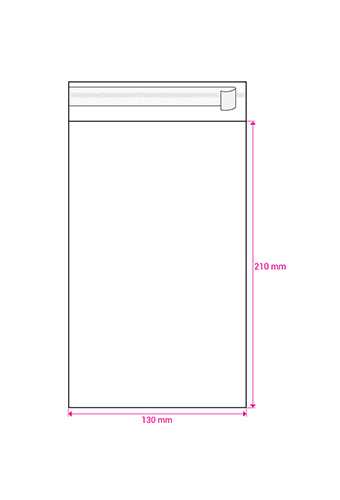 Cellofaan Zakjes Transparant Met Plakstrip 210x130mm 100stuks