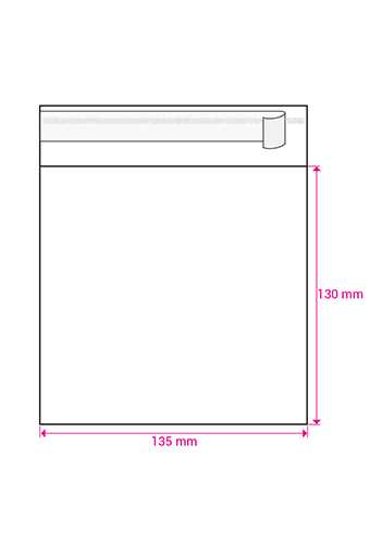 Cellofaan Zakjes Transparant Met Plakstrip 130x135mm 100stuks