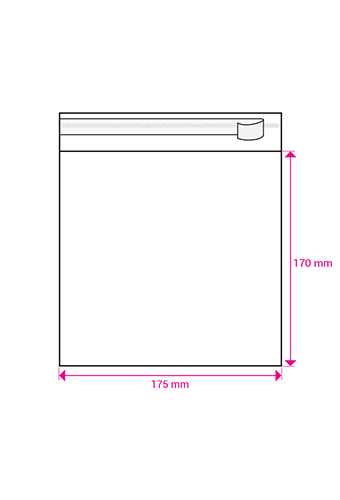 Cellofaan Zakjes Transparant Met Plakstrip 170x175mm 100stuks