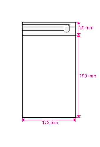 Cellofaan Zakjes Transparant Met Plakstrip 190x123mm 100stuks