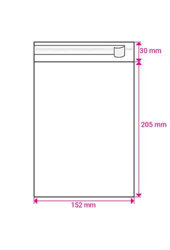 Cellofaan Zakjes Transparant Met Plakstrip 205x152mm 250stuks