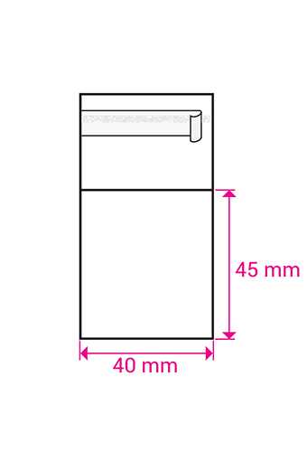 Cellofaan Zakjes Transparant Met Plakstrip 45x40mm 100stuks