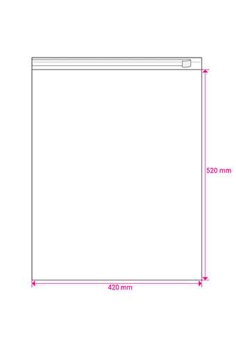 Cellofaan Zakjes Transparant Met Plakstrip 520x420mm 250stuks