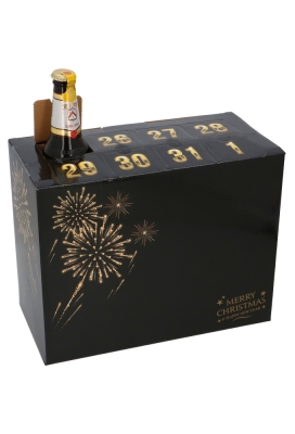 Bierverpakking Advents Merry Christmas New Year 30.8x15.4x24cm 25stuks